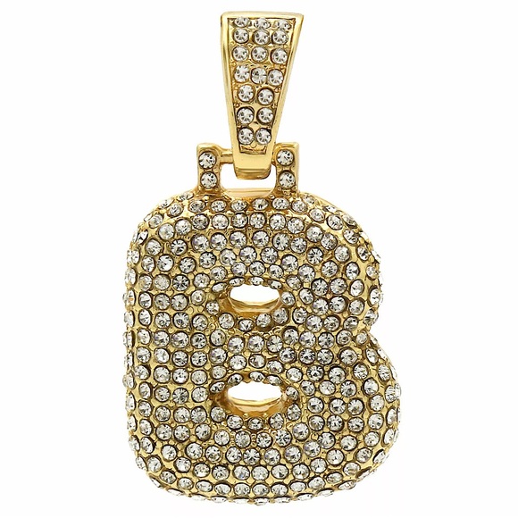 ☃️BOGO50%☃️ 🆕✨GOLD B✨BUBBLE LETTER INITIAL NECKLACE - Picture 9 of 12